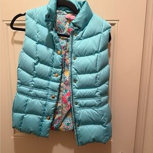 Lilly Pulitzer Turquoise Puffer Vest